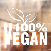 100% Veganistisch, Plantaardig, Raamsticker (Vel 2)