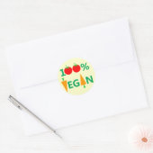 100% veganistische geestige Stickers voor vegetari (Envelop)