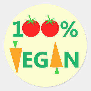 100% veganistische geestige Stickers voor vegetari