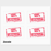 100% vegetariër rechthoekige sticker (Vel)