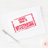 100% vegetariër rechthoekige sticker (Envelop)