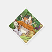 100% veggie gelukkig cavia met wortel servet (Hoek)