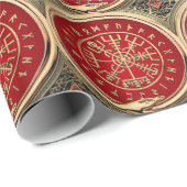 [100] Vegvisir - Viking Gold Magic Runass Cadeaupapier (Rol Hoek)