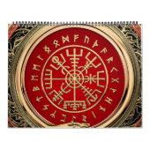 [100] Vegvisir - Viking Gold Magic Runass Kalender (Hoes)