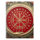 [100] Vegvisir - Viking Gold Magic Runass Notitieboek (Voorkant)