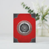 [100] Vegvisir - Viking Silver Magic Runass Briefkaart (Staand voorkant)