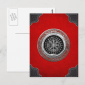 [100] Vegvisir - Viking Silver Magic Runass Briefkaart (Voorkant / Achterkant)