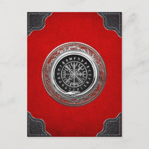 [100] Vegvisir - Viking Silver Magic Runass Briefkaart