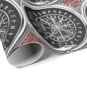 [100] Vegvisir - Viking Silver Magic Runass Cadeaupapier (Rol Hoek)