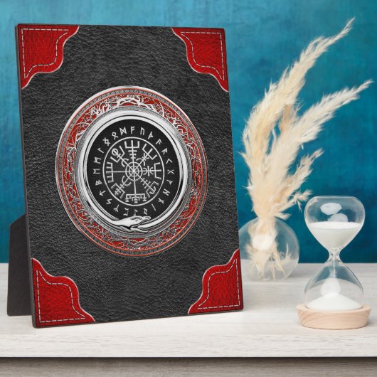 [100] Vegvisir - Viking Silver Magic Runass Fotoplaat (Zijkant)