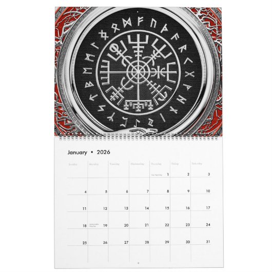 [100] Vegvisir - Viking Silver Magic Runass Kalender (Jan 2026)