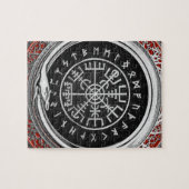 [100] Vegvisir - Viking Silver Magic Runass Legpuzzel (Horizontaal)
