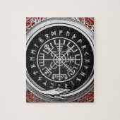 [100] Vegvisir - Viking Silver Magic Runass Legpuzzel (Verticaal)