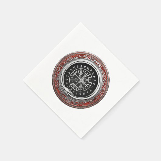 [100] Vegvisir - Viking Silver Magic Runass Servet (Hoek)