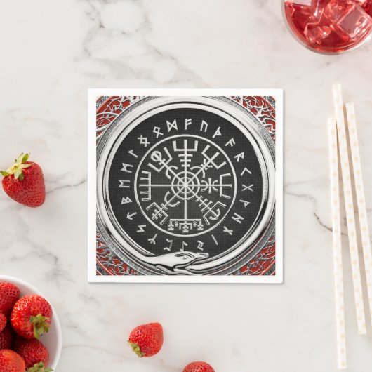 [100] Vegvisir - Viking Silver Magic Runass Servet (Insitu)