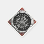 [100] Vegvisir - Viking Silver Magic Runass Servet (Hoek)