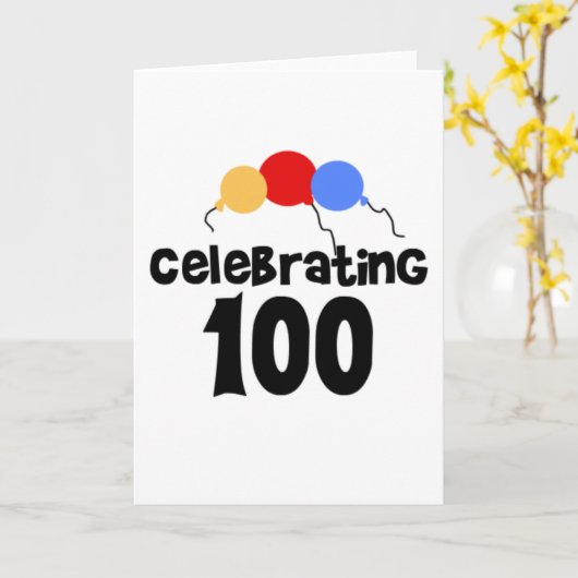 100 vieren kaart (Gele Bloem)