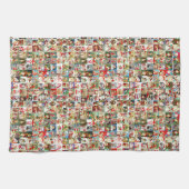 100 Vintage Santas Theedoek (Horizontaal)