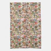 100 Vintage Santas Theedoek (Verticaal)