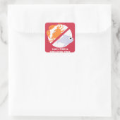 100% Vis en Schelpdieren Vrij Alert Stickers (Tas)