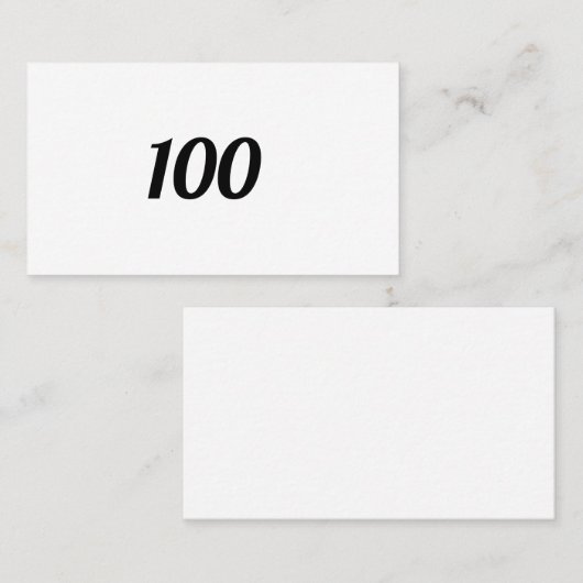 100 VISITEKAARTJE (Voorkant / Achterkant)