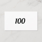 100 VISITEKAARTJE (Voorkant)