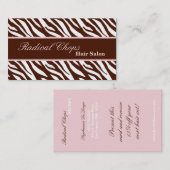 100 Visitekaartje geleend roze zebra Print Pattern (Voorkant / Achterkant)