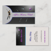 100 Visitekaartje van het Paarse en zwarte Lingeri (Voorkant / Achterkant)