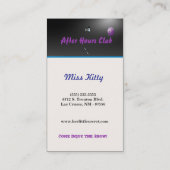 100 Visitekaartje van het Paarse en zwarte Lingeri (Achterkant)