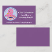 100 Visitekaartjes octopus voor een preemie US (Voorkant / Achterkant)