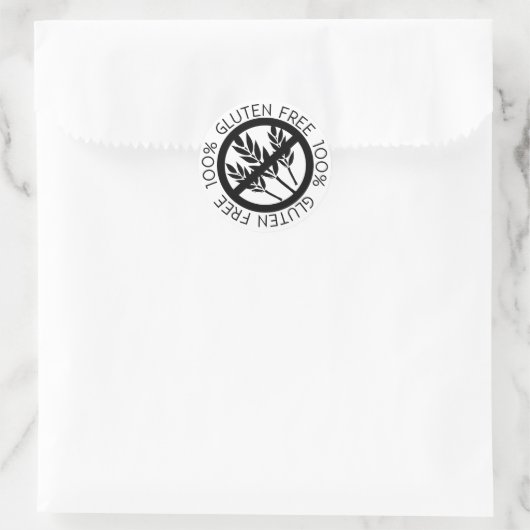 100% vloeibaar zonder glans zwart en wit ronde sticker (Tas)
