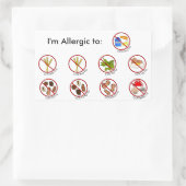 100% Voedsel Allergie Vrij - Kies uw Allergie Rechthoekige Sticker (Tas)