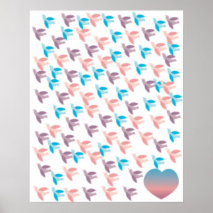 100 vogelsoorten Poster