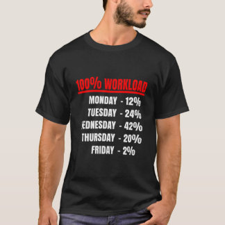 100 Werkbelasting Effectiviteit Kantoor T-shirt
