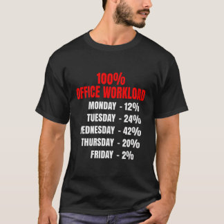 100 Werklast Effectiviteit Sarcastische Kantoor T-shirt