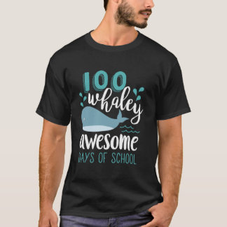100 Whaley Geweldige dagen Koel Whale 100e dag van T-shirt