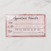 100 wimpers Afspraak Herinnering Roos Marmer Visitekaartje (Achterkant)