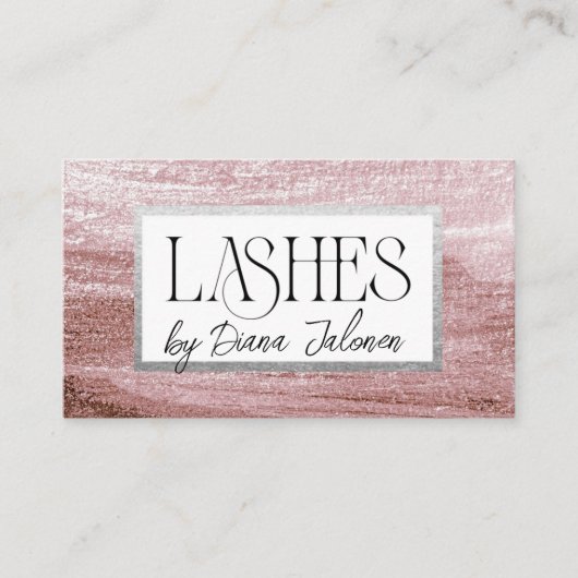 100 wimpers Afspraak Herinnering Roos Marmer Visitekaartje (Voorkant)