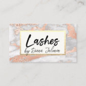 100 wimpers Afspraak Herinnering Roos Marmer Visitekaartje (Voorkant)