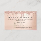 100 wimpers Afspraakherinnering Roos druppelt blus Visitekaartje (Achterkant)