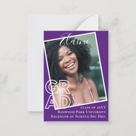 100 x Afstuderen bekendmaking FOTO Modern Notitiekaartje (Voorkant)