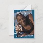 100 x BUDGET Afstudeeraankondiging FOTO Modern Notitiekaartje (Voorkant)