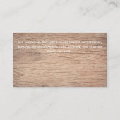 100 x BUDGET Foto bewaardatum RUSTIC Wood Wedding Visitekaartje (Achterkant)