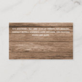 100 x BUDGET Foto Save the Date RUSTIC Houten Trou Visitekaartje (Achterkant)