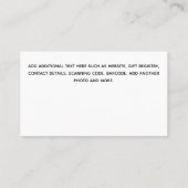 100 x BUDGET Fotobewaardatums minimalistisch eenvo Visitekaartje (Achterkant)