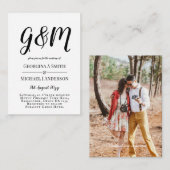 100 x Budget PHOTO Wedding Invitations with ENVL. Advieskaart (Voorkant / Achterkant)
