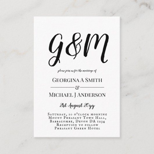 100 x Budget PHOTO Wedding Invitations with ENVL. Advieskaart (Voorkant)