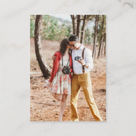 100 x Budget PHOTO Wedding Invitations with ENVL. Advieskaart (Achterkant)