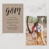 100 x Budget PHOTO Wedding Invitations with ENVL. Advieskaart (Voorkant / Achterkant)