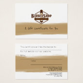 100 x Business LOGO Cadeaubonnen Barber Shop Visitekaartje (Voorkant /achterkant)